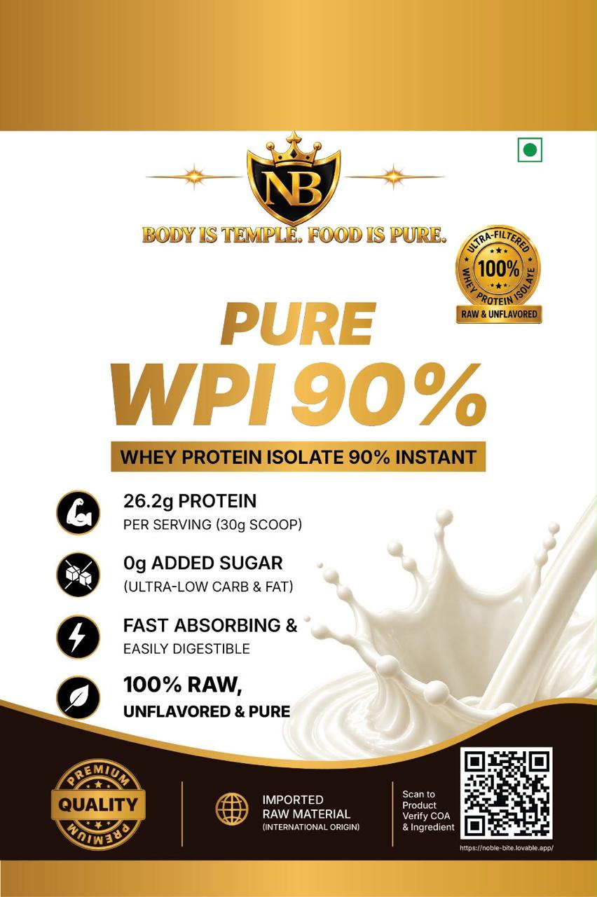 Noble Bite Pure WPI 90% whey protein isolate poster